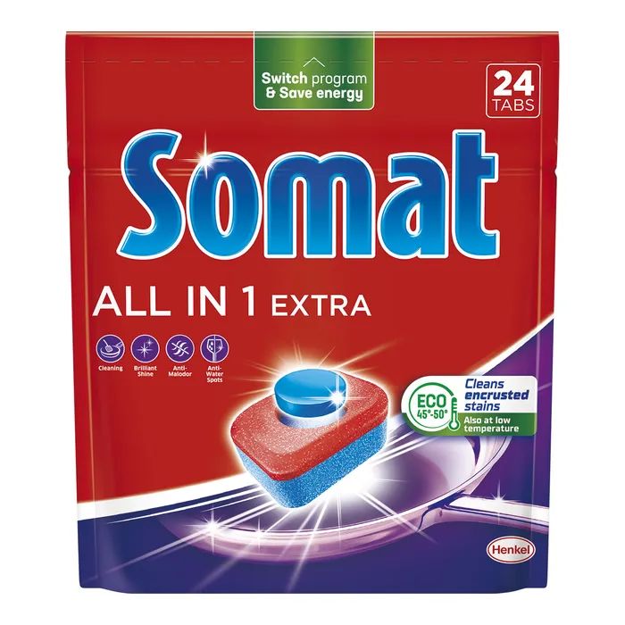 Таблетки для посудомоечных машин Somat All in 1 Extra 24 шт. (9000101809466)