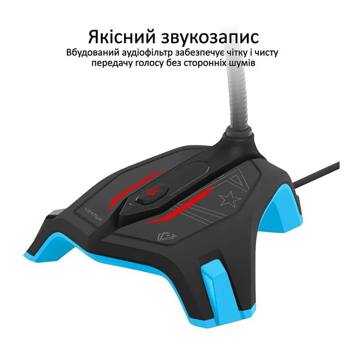 Микрофон Vertux Streamer-2 LED USB Blue (streamer-2.blue) изображение 2