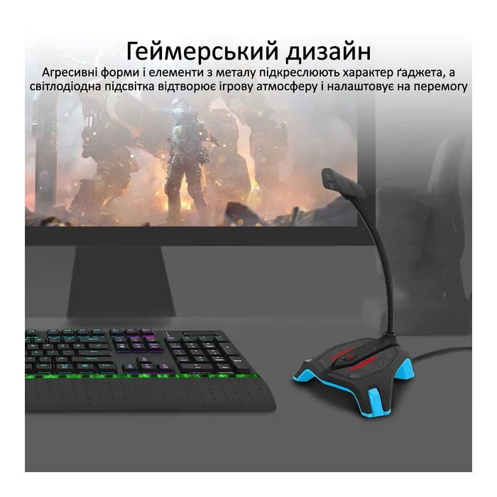 Микрофон Vertux Streamer-2 LED USB Blue (streamer-2.blue) изображение 3