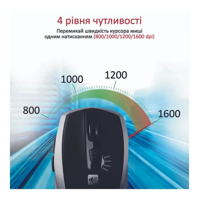 Мышка Promate Breeze Wireless Silver (breeze.silver) изображение 4