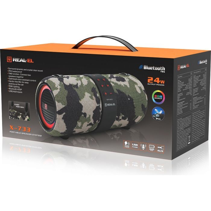 Акустическая система REAL-EL X-733 Сamo (4743304106011) изображение 12
