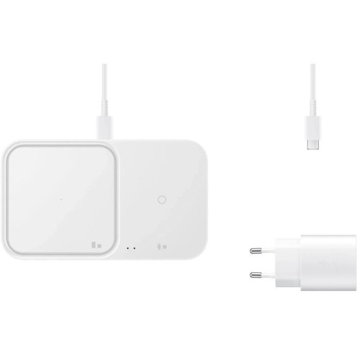 Зарядний пристрій Samsung Duo 15W wirh Power Adapter White (EP-P5400TWEGEU) зображення 2