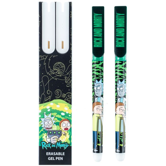Ручка гелевая Kite пиши-стирай Rick and Morty синяя, 2 шт в пенале (RM24-069) изображение 2