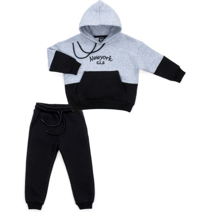 Спортивний костюм дитячий Cloise з худи на флісі (CL0215009-128-gray)