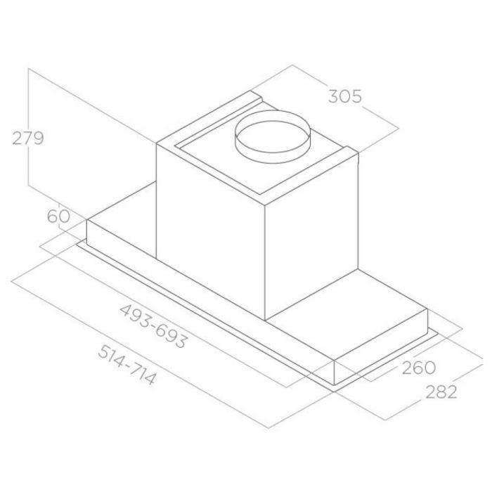 Витяжка кухонна Elica HIDDEN 2.0 BL MAT/A/72 зображення 3