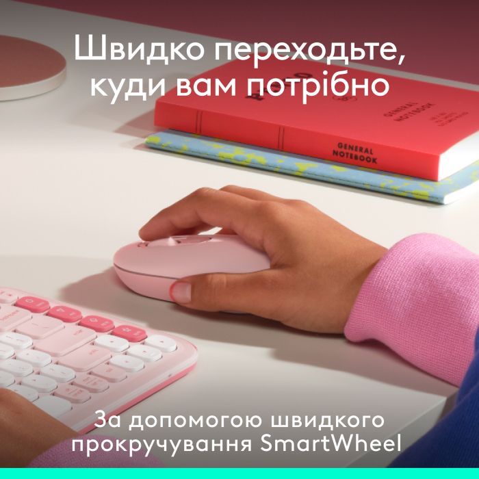 Мышка Logitech POP Mouse With Emoji Bluetooth Lilac (910-007414) изображение 3