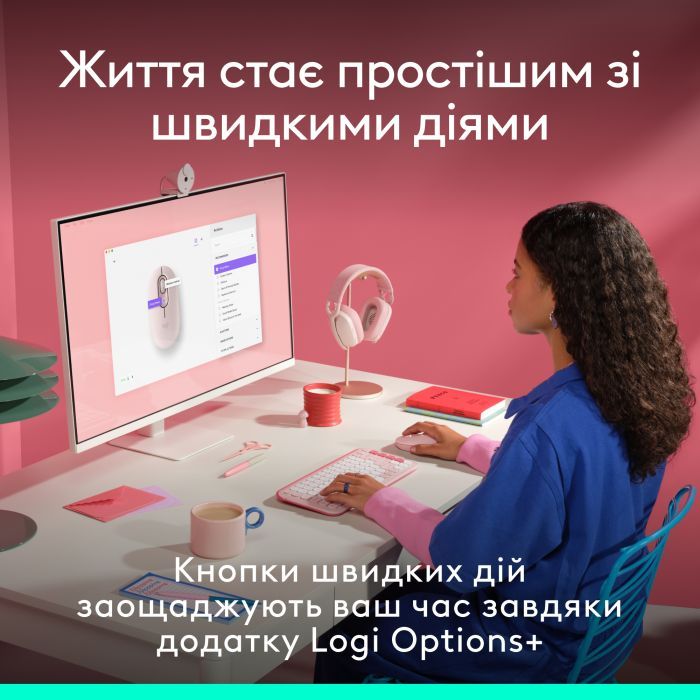 Мышка Logitech POP Mouse With Emoji Bluetooth Lilac (910-007414) изображение 4