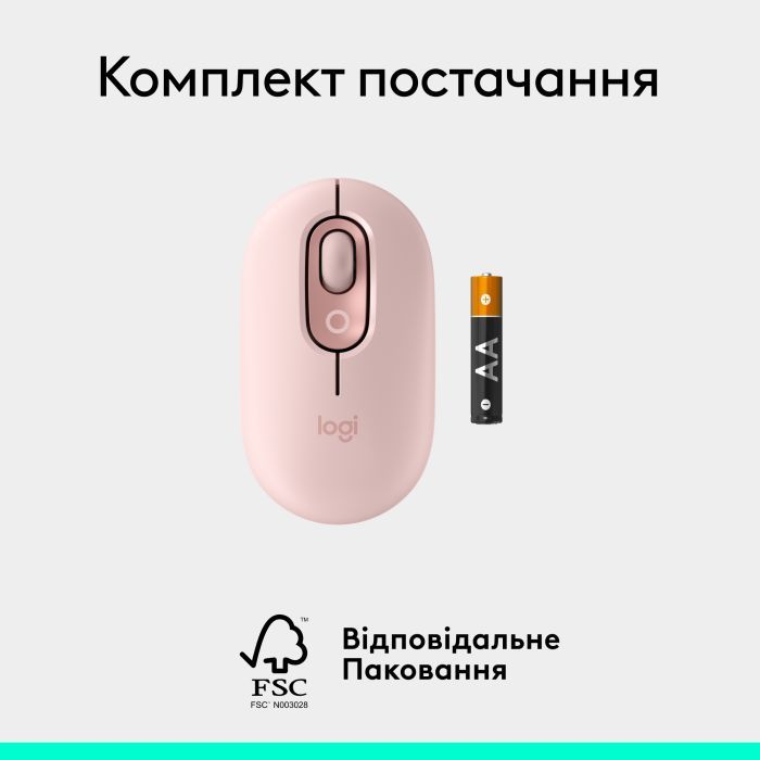 Мышка Logitech POP Mouse With Emoji Bluetooth Lilac (910-007414) изображение 9