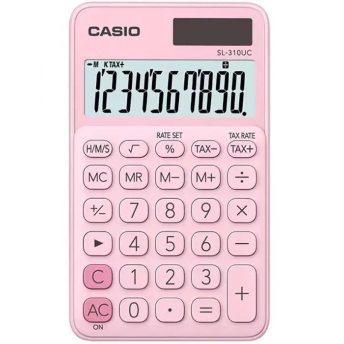 Калькулятор Casio SL-1000SC-PK-W-EP, розовый (CALC-CAS-SL-310UC-PK)