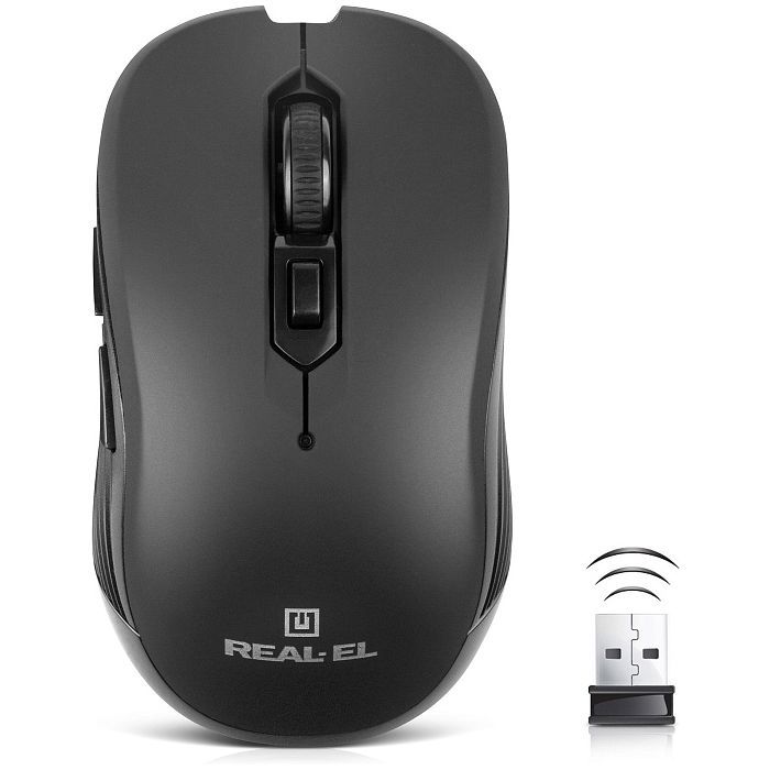 Мышка REAL-EL RM-331W Wireless Black (EL123200044) изображение 4
