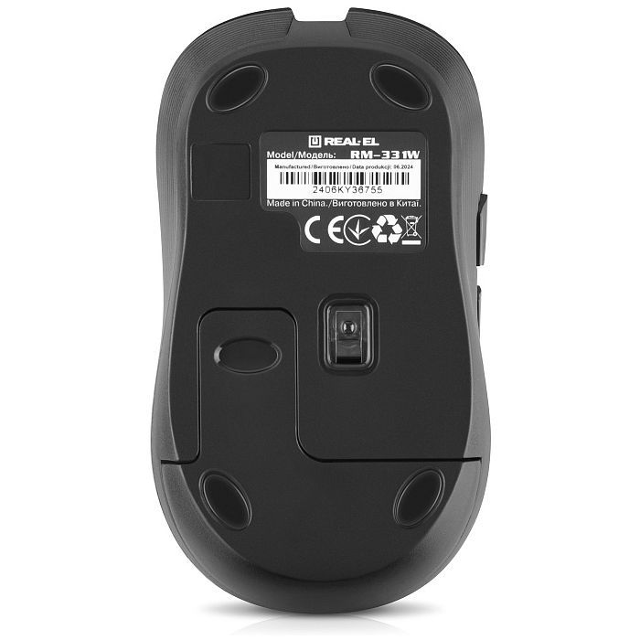 Мышка REAL-EL RM-331W Wireless Black (EL123200044) изображение 7