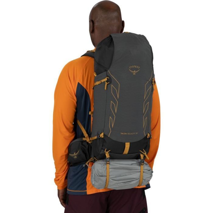 Рюкзак туристичний Osprey Talon Velocity 30 dark charcoal/tumbleweed yellow - L/XL - чорний (009.3542) зображення 8