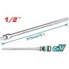 Ключ Total THTFX12151 вороток 1/2", 375 мм. (THTFX12151) зображення 2