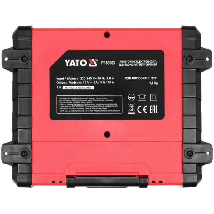 Зарядное устройство для автомобильного аккумулятора Yato YT-83003 изображение 3