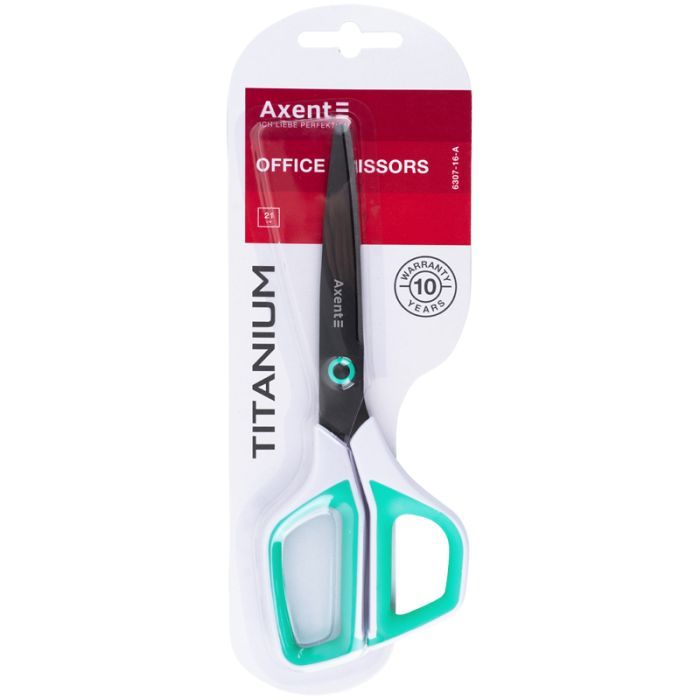 Ножницы Axent Titanium 21 см, бело-розовые (6307-05-A) изображение 2