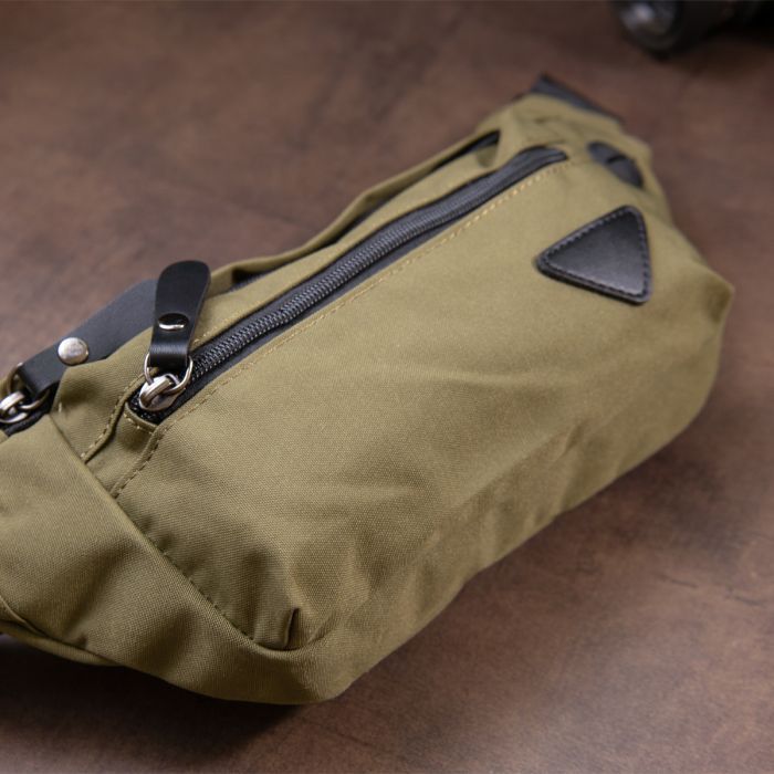 Сумка Vintage Бананка нейлон Зеленая (20636) изображение 10