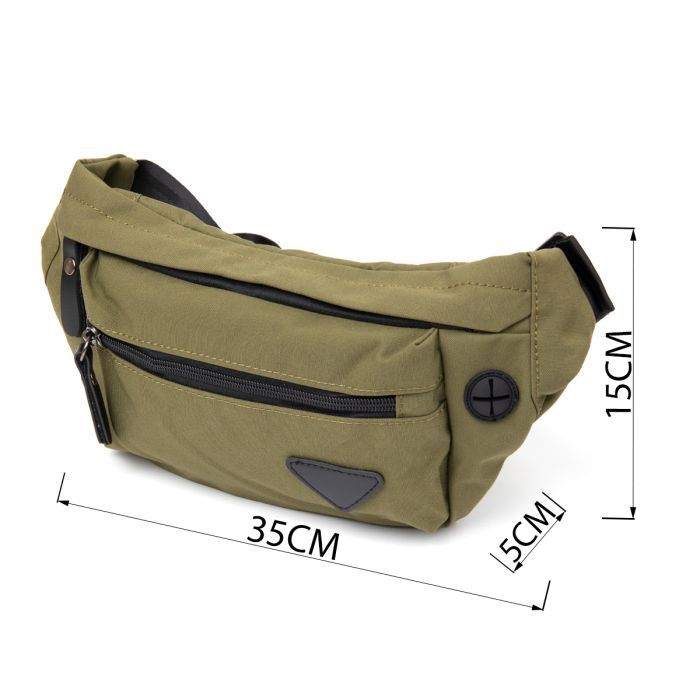 Сумка Vintage Бананка нейлон Зеленая (20636) изображение 3