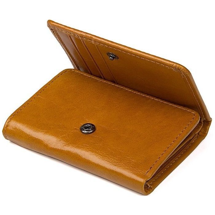 Кошелек Vintage Кожаный Рыжий (14597) изображение 5
