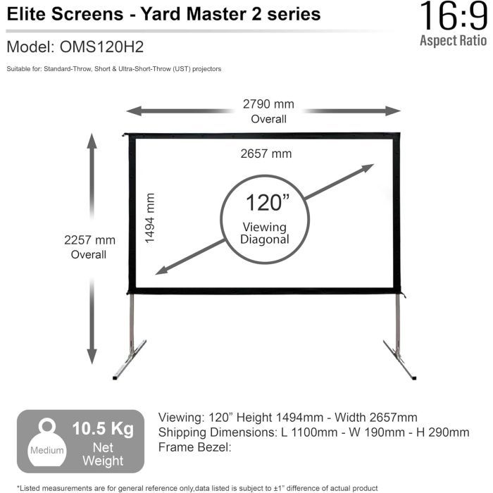 Проекційний екран Elite Screens OMS120H2 зображення 5