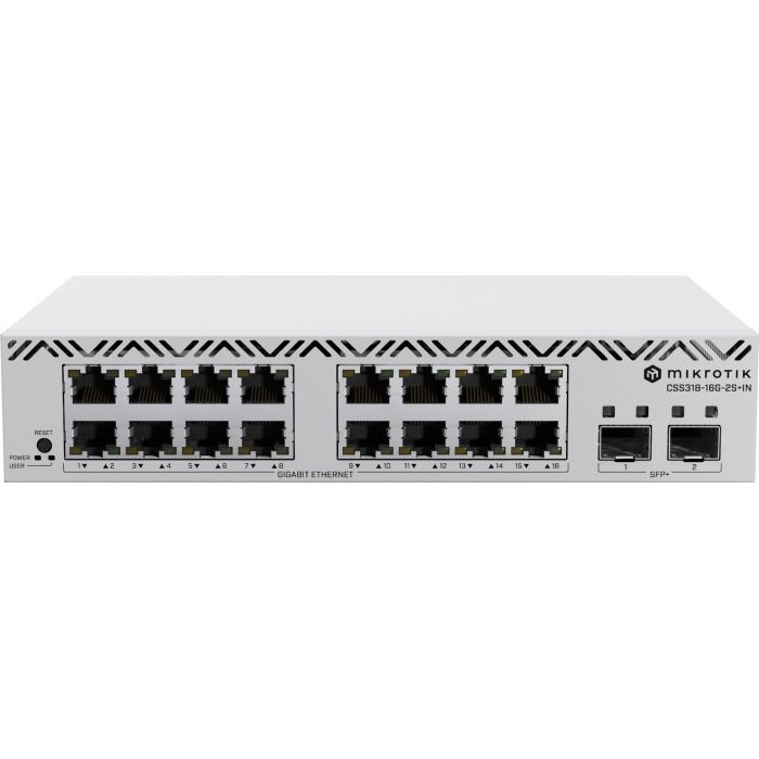 Комутатор мережевий Mikrotik CSS318-16G-2S+IN