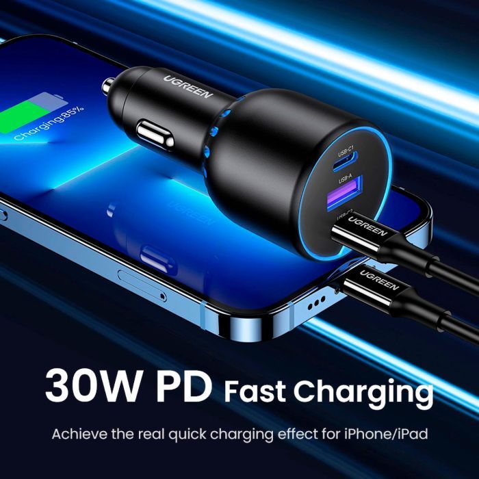 Зарядное устройство Ugreen 3xUSB 130W (2xUSB-C+USB-A) QC 3.0 black (CD293) (90413) изображение 5
