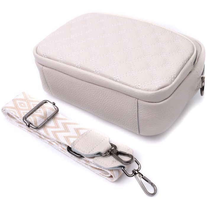 Сумка Vintage Из натуральной кожи Белая (22633) изображение 7