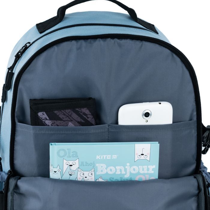 Рюкзак шкільний GoPack Education Teens 186 блакитний (GO25-186L-2) зображення 10