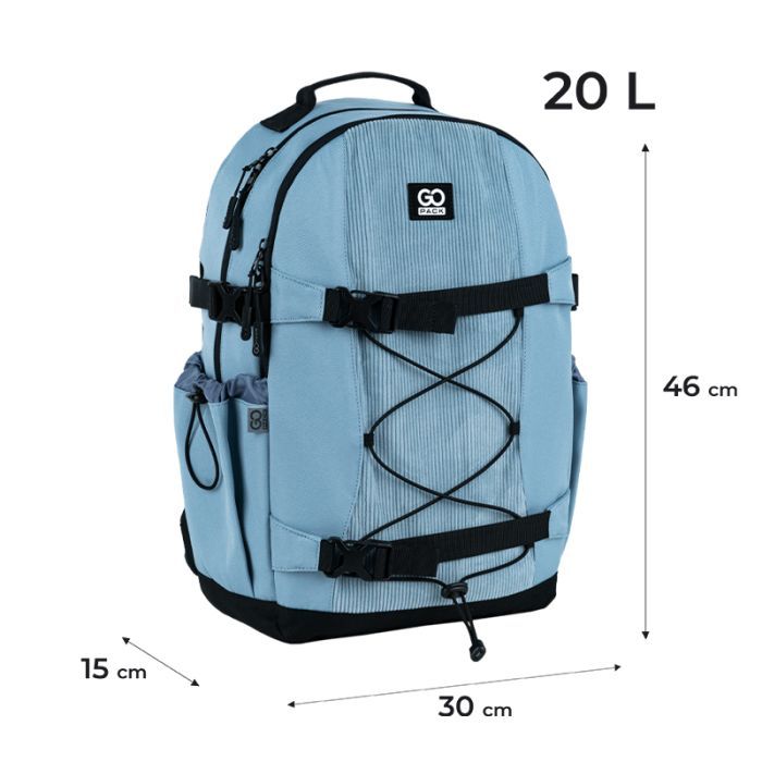 Рюкзак шкільний GoPack Education Teens 186 блакитний (GO25-186L-2) зображення 2