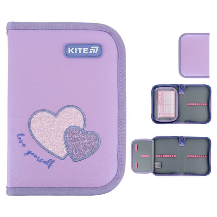 Пенал Kite 621 Sweetheart, 1 відділення, 1 відворот (K25-621-1)