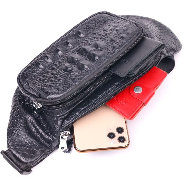 Сумка Vintage Из натуральной кожи Черная (21297) изображение 7