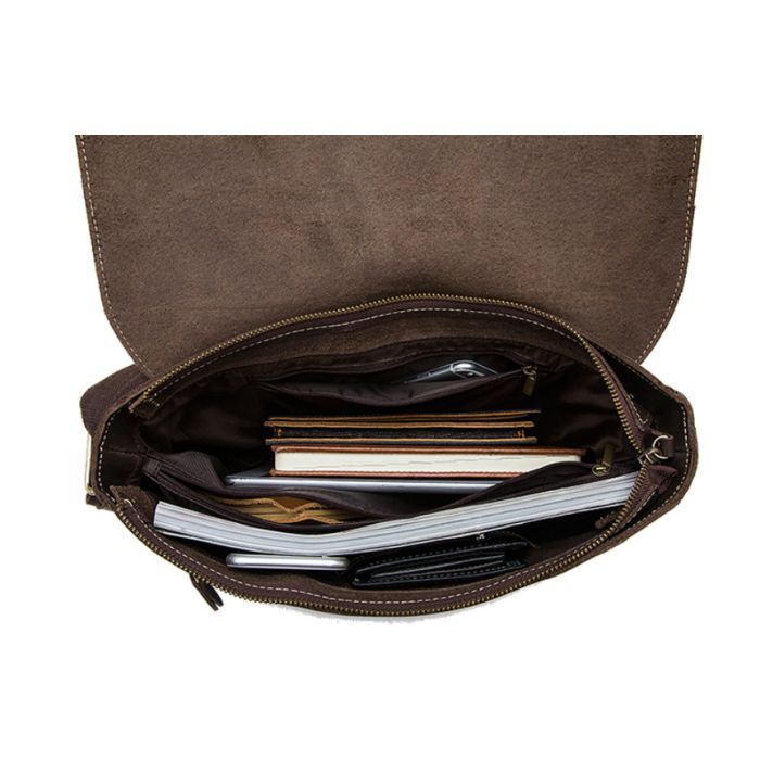 Сумка Vintage На плечо Коричневая (20007) изображение 6