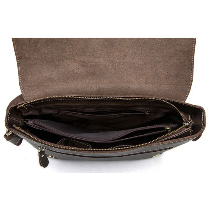 Сумка Vintage На плечо Коричневая (20007) изображение 7