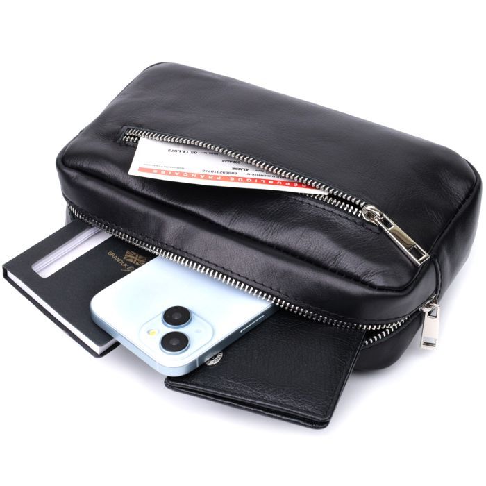 Сумка Shvigel Из натуральной кожи Черная (22825) изображение 8