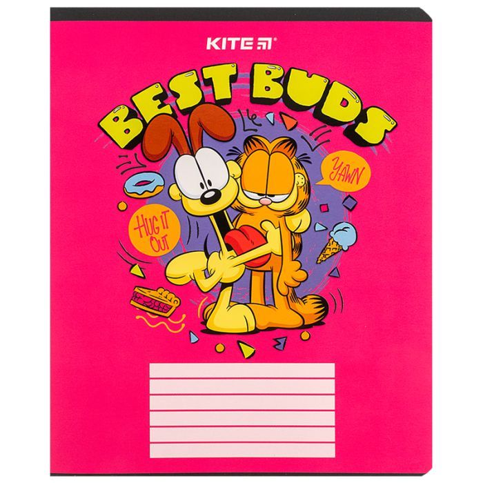 Зошит Kite Garfield, 18 аркушів, клітинка (GF24-236) зображення 6