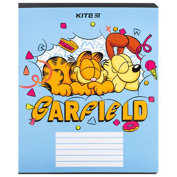 Зошит Kite Garfield, 18 аркушів, клітинка (GF24-236) зображення 9