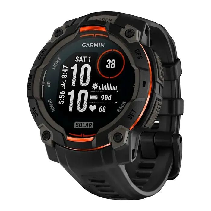 Смарт-часы Garmin Instinct 3, 45mm, Solar, Black Bezel with Black Band, GPS смарт-годинник (010-02934-00)