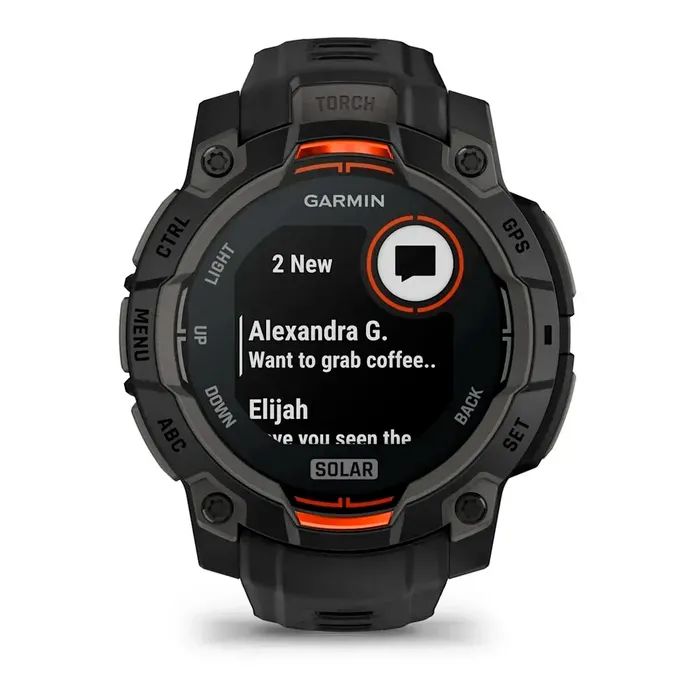 Смарт-часы Garmin Instinct 3, 45mm, Solar, Black Bezel with Black Band, GPS смарт-годинник (010-02934-00) изображение 4