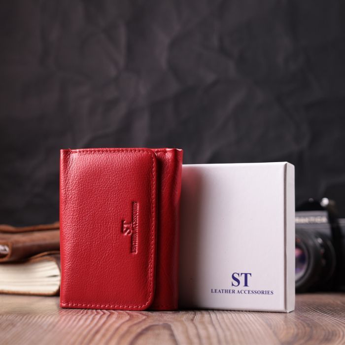 Гаманець ST Leather Шкіряний Червоний (22505) зображення 10