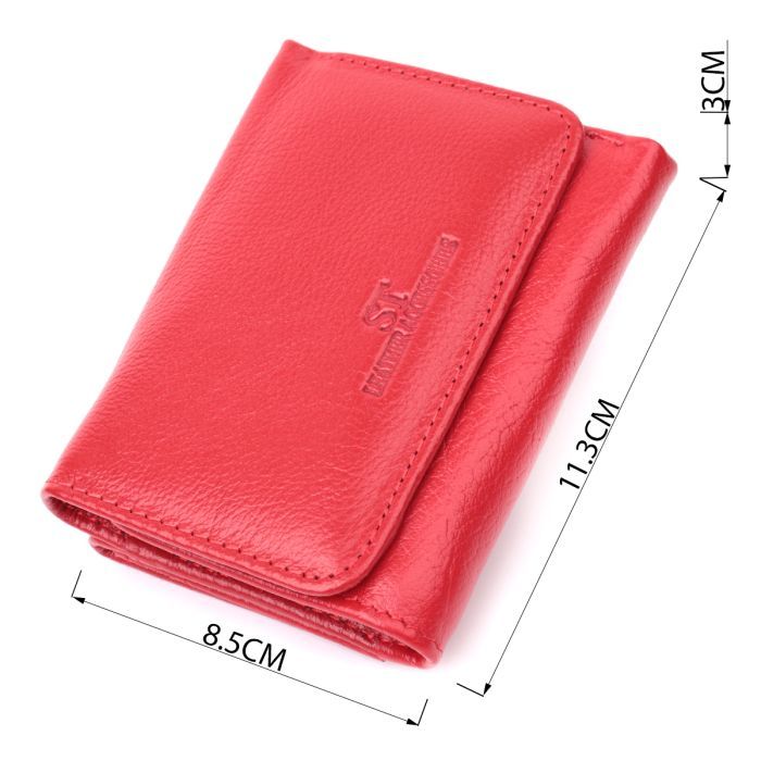 Гаманець ST Leather Шкіряний Червоний (22505) зображення 3