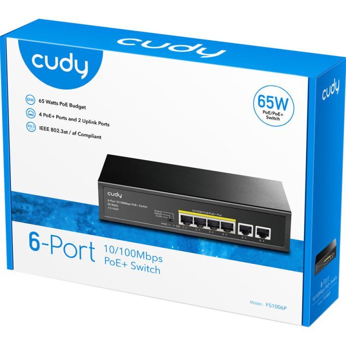 Коммутатор сетевой Cudy FS1006P изображение 5