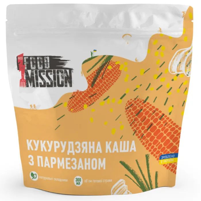 Пища быстрого приготовления Food Mission Каша кукурузно с пармезаном 100 г (fm.30351)