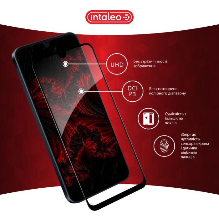 Стекло защитное Intaleo Full Glue Samsung A16 Black (1283126598715) изображение 4