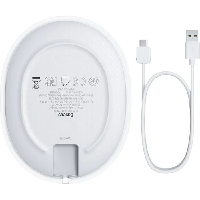Зарядное устройство Baseus Jelly wireless charger 15W White (WXGD-02) изображение 2