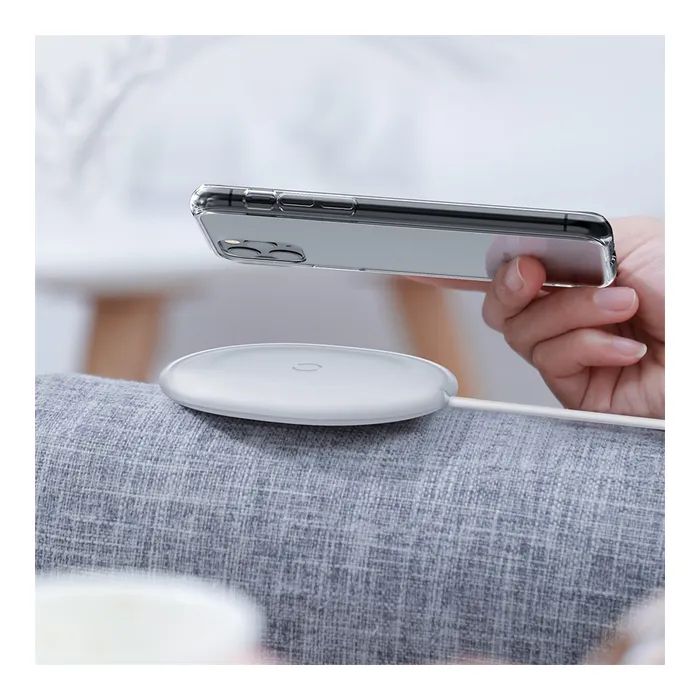Зарядное устройство Baseus Jelly wireless charger 15W White (WXGD-02) изображение 6