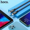 Дата кабель USB-C to USB-C 1.0m 60W nylon X14 black HOCO (6931474752215) зображення 10