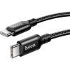 Дата кабель USB-C to USB-C 1.0m 60W nylon X14 black HOCO (6931474752215) зображення 3
