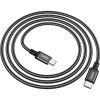 Дата кабель USB-C to USB-C 1.0m 60W nylon X14 black HOCO (6931474752215) зображення 5