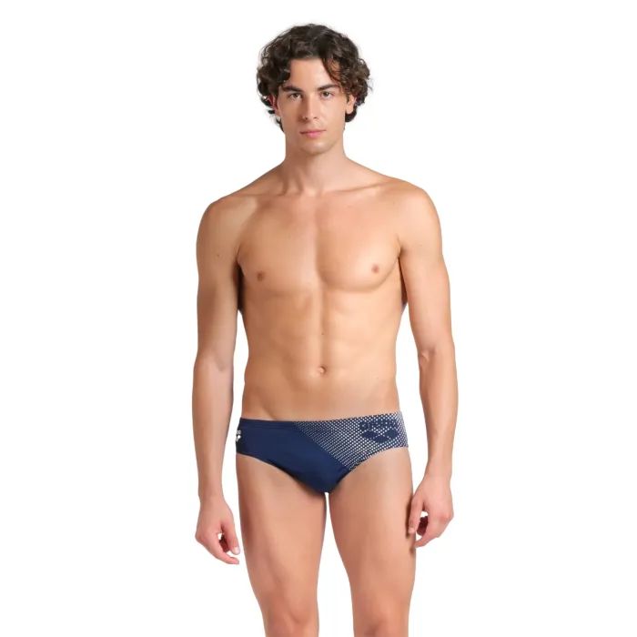 Плавки Arena Foggy Dots Swim Briefs 008482-506 чорний, жовтий 100 (3468337530909)