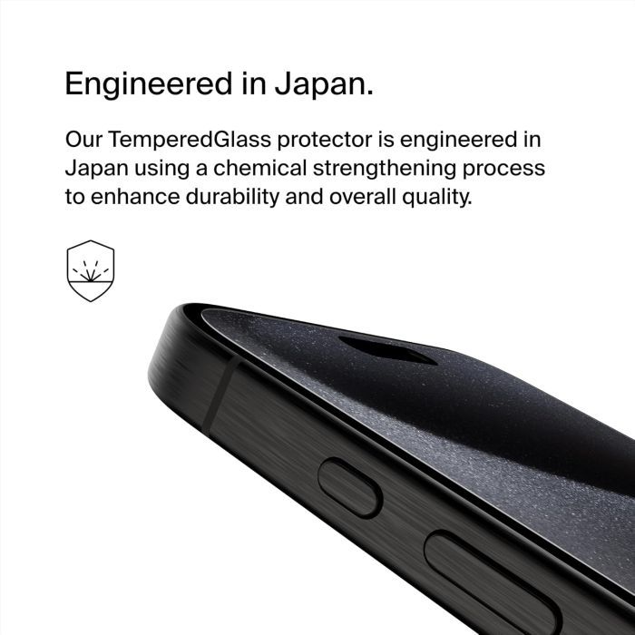 Стекло защитное Belkin iPhone 15 Pro Max TemperedGlass (OVA138ZZ) изображение 3