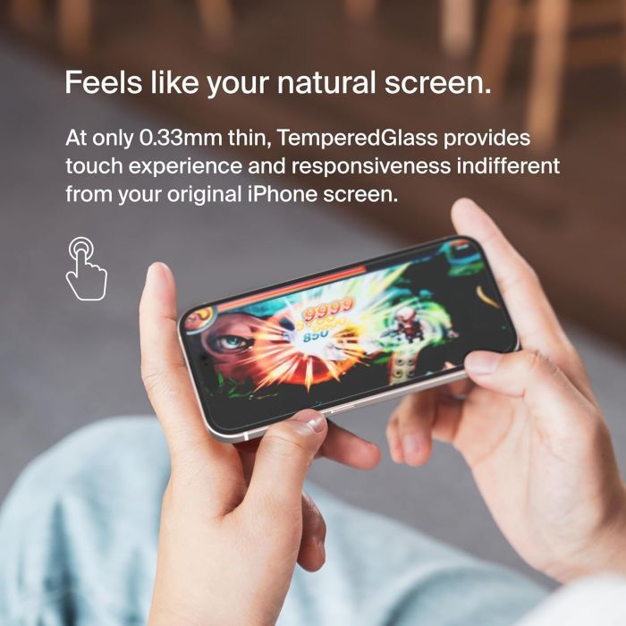 Стекло защитное Belkin iPhone 15 Pro Max TemperedGlass (OVA138ZZ) изображение 4